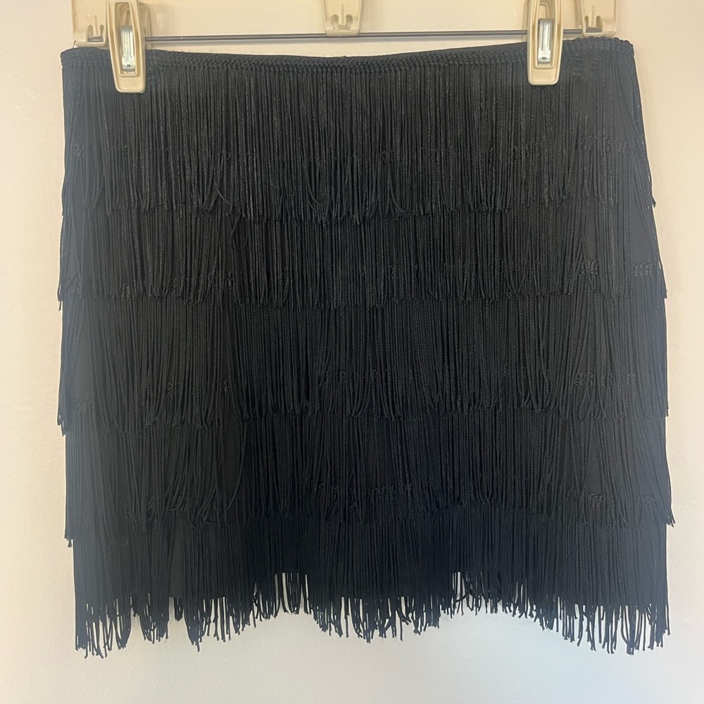 Express Fringe Mini Skirt